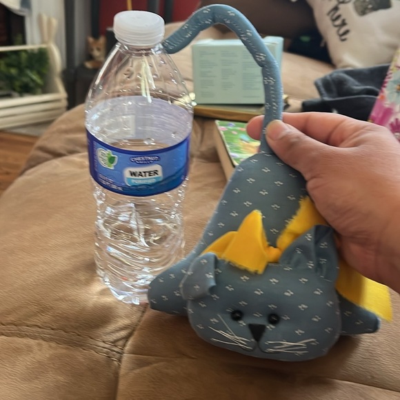 Three Handmade Vintage Fabric Stuffed Cats - Picture 5 of 6